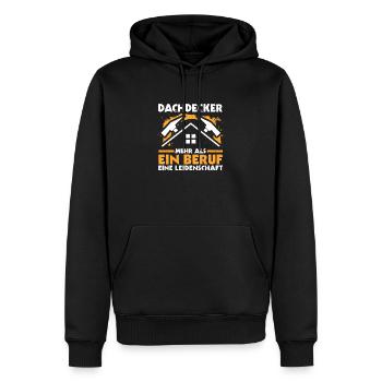 Dachdeckermeister Dachdecker - Männer Premium Bio Hoodie - Schwarz - Vorne - Nico (187cm)