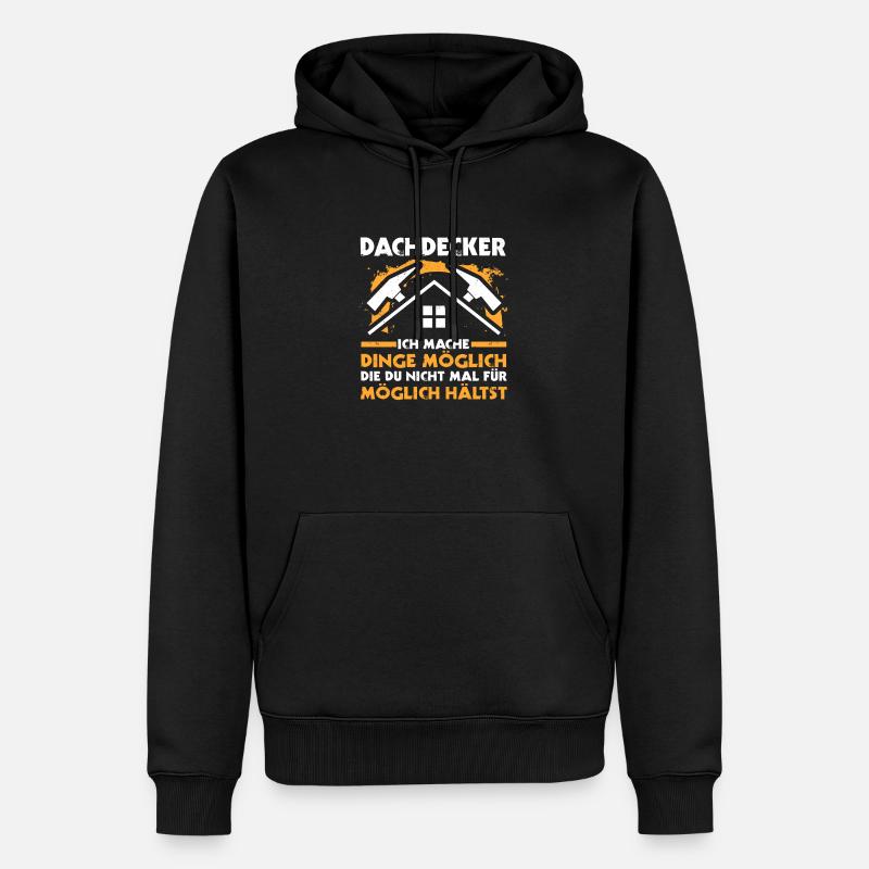 Maître Couvreur Couvreur - Sweat à capuche Premium bio Homme - noir