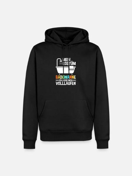 Jecken Fasching Karneval - Männer Premium Bio Hoodie - Schwarz