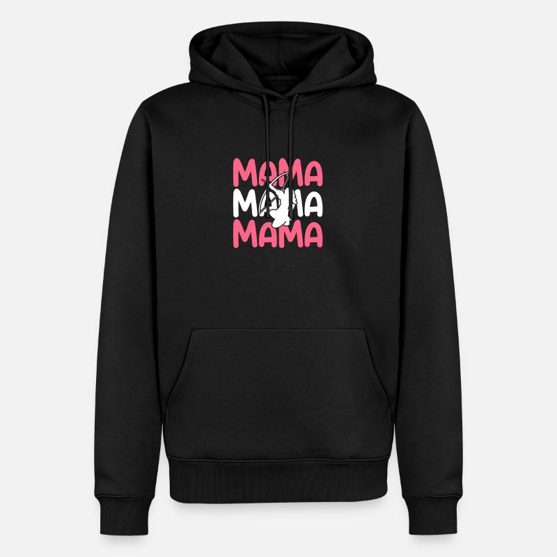 Bogenschütze Mama Mutter Bogenschießen - Männer Premium Bio Hoodie - Schwarz