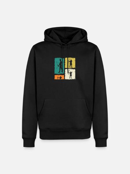 Bogenschießen - Männer Premium Bio Hoodie - Schwarz