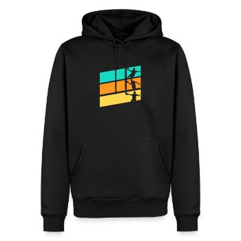 Joueurs de handball Handball - Sweat à capuche Premium bio Homme - noir - Devant - Nico (187cm)