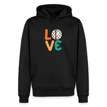 Joueurs de handball Handball - Sweat à capuche Premium bio Homme - noir - Devant - Nico (187cm)