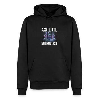 Axolotl Vintage Amphibian Aquatic Sprüche - Männer Premium Bio Hoodie - Schwarz - Vorne - Nico (187cm)