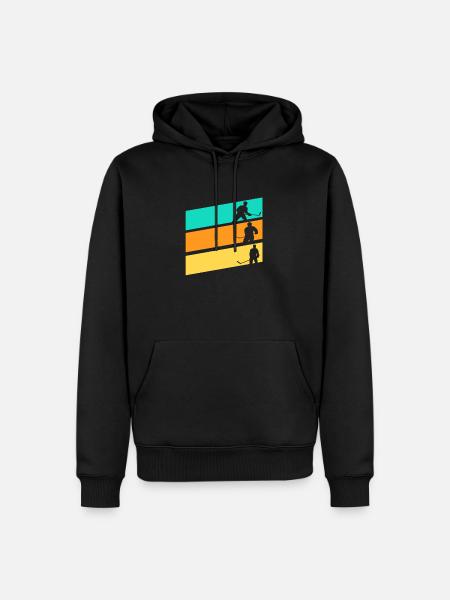 Eishockeyspieler Eishockey - Männer Premium Bio Hoodie - Schwarz