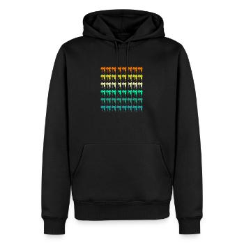 Cheval - Sweat à capuche Premium bio Homme - noir - Devant - Nico (187cm)