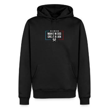 Zimmermann Schreiner Sägen Handwerker Sprüche - Männer Premium Bio Hoodie - Schwarz - Vorne - Nico (187cm)