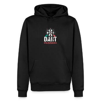 Dart Darts Darten Vintage Dartpfeile Dartscheibe - Männer Premium Bio Hoodie - Schwarz - Vorne - Nico (187cm)