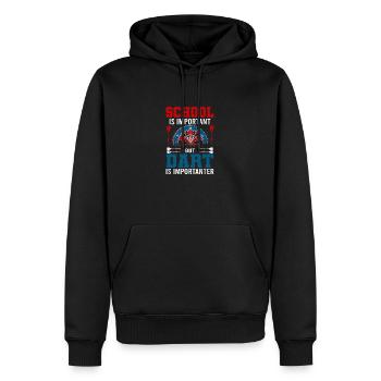 Dart Darts Darten Vintage Dartpfeile Dartscheibe - Männer Premium Bio Hoodie - Schwarz - Vorne - Nico (187cm)