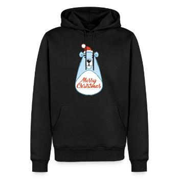 Ours de Noël - Sweat à capuche Premium bio Homme - noir - Devant - Nico (187cm)