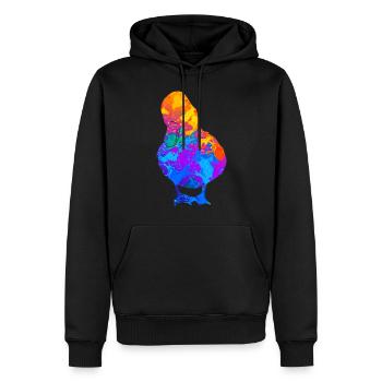 Canard Canard Colvert Enterich Silhouette Cadeau - Sweat à capuche Premium bio Homme - noir - Devant - Nico (187cm)