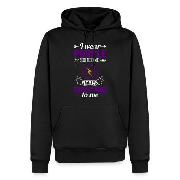 Epilepsie Krampf Erkrankung Epileptischer Anfall - Männer Premium Bio Hoodie - Schwarz - Vorne - Nico (187cm)