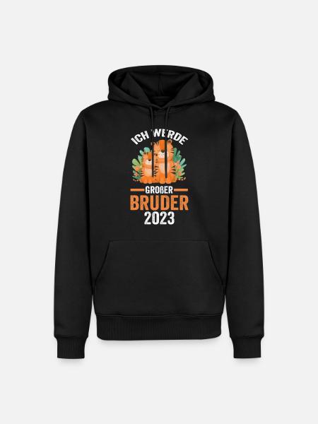 Tiger 2023 Bruder - Männer Premium Bio Hoodie - Schwarz