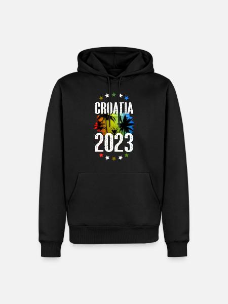 Croatia 2023 - Men’s Premium Organic Hoodie - black