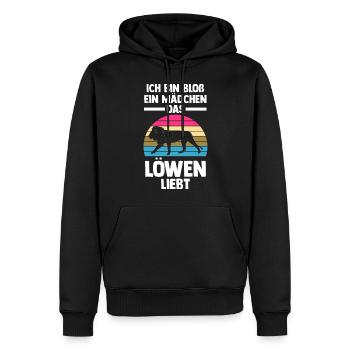 Löwe Löwen - Männer Premium Bio Hoodie - Schwarz - Vorne - Nico (187cm)