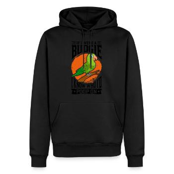 Papagei Sittich - Männer Premium Bio Hoodie - Schwarz - Vorne - Nico (187cm)