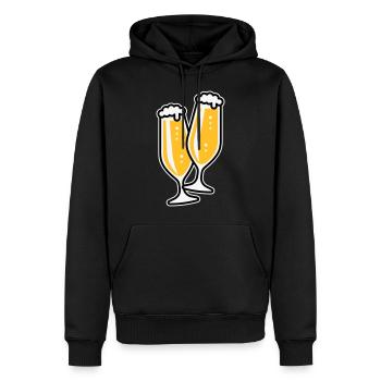 X2 Originals Meet (3) - Sweat à capuche Premium bio Homme - noir - Devant - Nico (187cm)