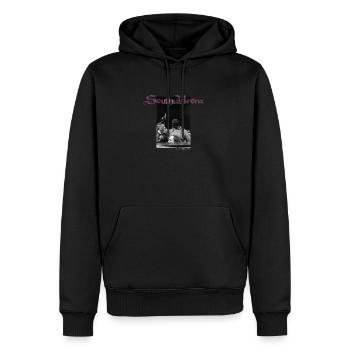 Law of the street - Men’s Premium Organic Hoodie - black - Front - Nico (187cm)