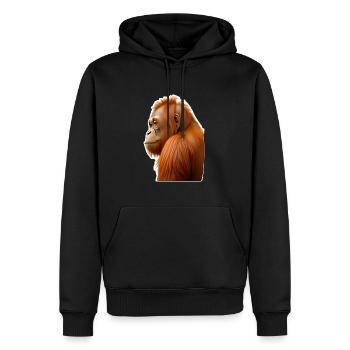 Orang-Utan - Männer Premium Bio Hoodie - Schwarz - Vorne - Nico (187cm)