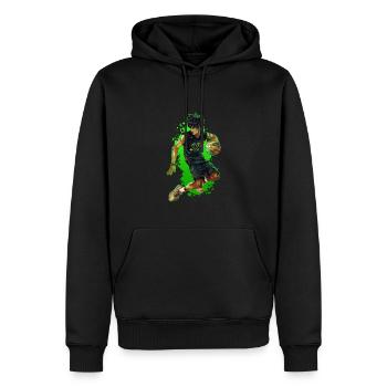 Joueur de basket-ball - Chemise d’anime - Sweat à capuche Premium bio Homme - noir - Devant - Nico (187cm)