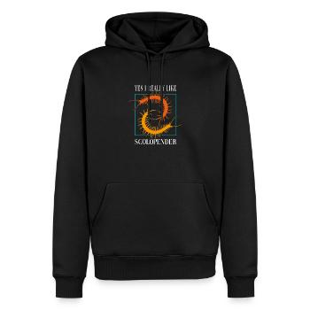 Oui j’aime beaucoup Scolopender - Sweat à capuche Premium bio Homme - noir - Devant - Nico (187cm)