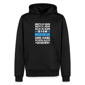 Non-Shockable Engineer - Men’s Premium Organic Hoodie - black - Front - Nico (187cm)