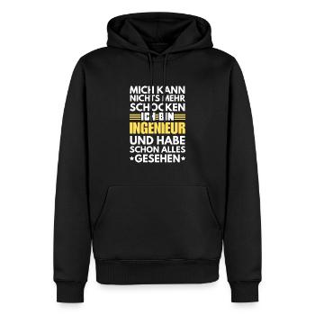 Non-Shockable Engineer - Men’s Premium Organic Hoodie - black - Front - Nico (187cm)