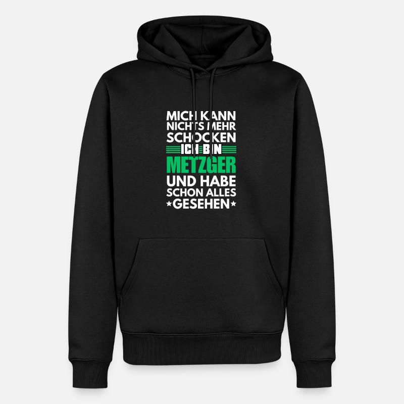 Nicht schockbarer Metzger - Männer Premium Bio Hoodie - Schwarz