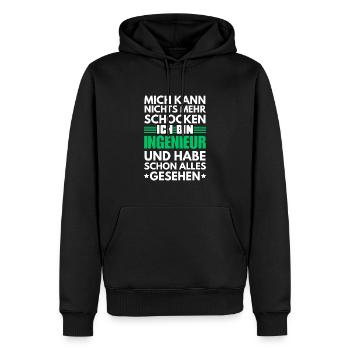 Non-Shockable Engineer - Men’s Premium Organic Hoodie - black - Front - Nico (187cm)
