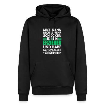 Nicht schockbarer Erzieher - Männer Premium Bio Hoodie - Schwarz - Vorne - Nico (187cm)