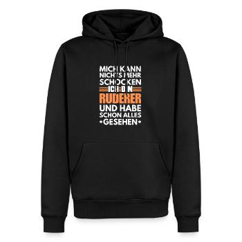 Nicht schockbarer Ruderer - Männer Premium Bio Hoodie - Schwarz - Vorne - Nico (187cm)