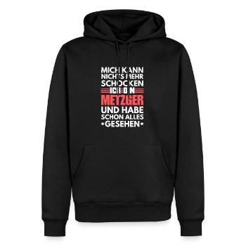 Nicht schockbarer Metzger - Männer Premium Bio Hoodie - Schwarz - Vorne - Nico (187cm)