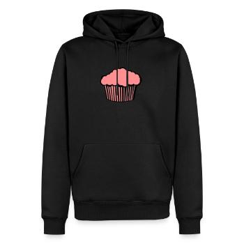 gateau cup cake 25 - Sweat à capuche Premium bio Homme - noir - Devant - Nico (187cm)