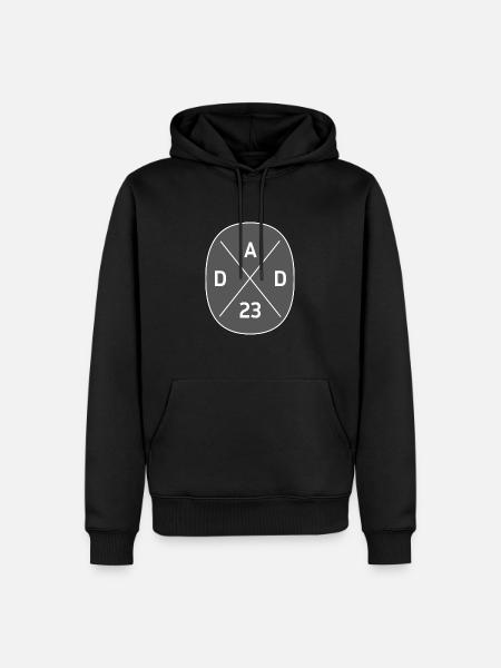 Best Papa Dad 2023 - Men’s Premium Organic Hoodie - black
