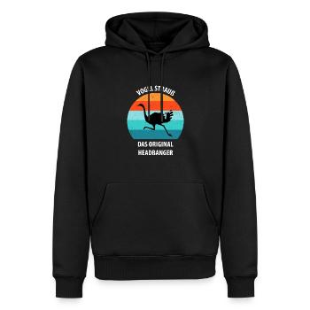 Strauß Ostrich Vogel Strauß Ornithologie - Männer Premium Bio Hoodie - Schwarz - Vorne - Nico (187cm)