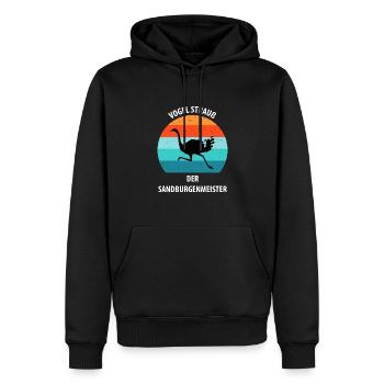 Strauß Ostrich Vogel Strauß Ornithologie - Männer Premium Bio Hoodie - Schwarz - Vorne - Nico (187cm)
