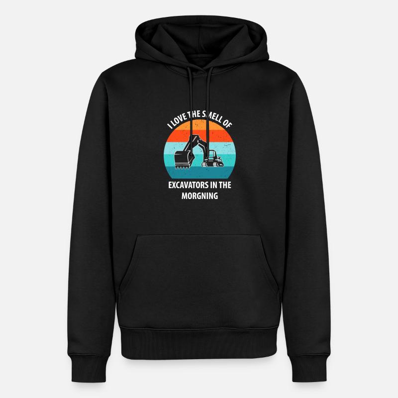 Bagger Baggerfahrer Baggerwagen - Männer Premium Bio Hoodie - Schwarz