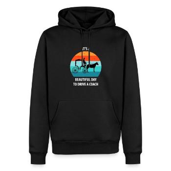 Kutscher Kutsche Pferdekutscher Kutschieren - Männer Premium Bio Hoodie - Schwarz - Vorne - Nico (187cm)