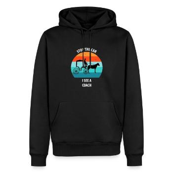 Kutscher Kutsche Pferdekutscher Kutschieren - Männer Premium Bio Hoodie - Schwarz - Vorne - Nico (187cm)