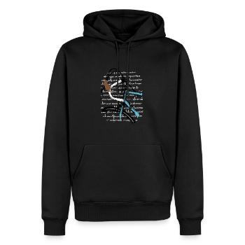 Vélo de route Vélo Retro Design - Sweat à capuche Premium bio Homme - noir - Devant - Nico (187cm)
