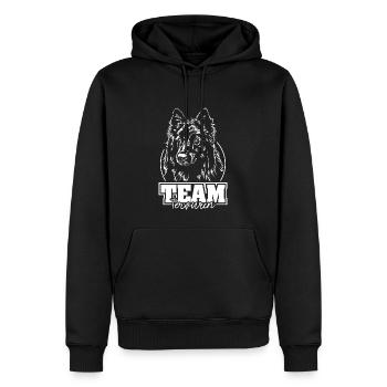 ÉQUIPE TERVUREN Chiens Sport Canin Wilsigns - Sweat à capuche Premium bio Homme - noir - Devant - Nico (187cm)