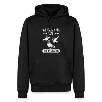 Lieber mit Tauben sein Design für Taubenliebhaber - Männer Premium Bio Hoodie - Schwarz - Vorne - Nico (187cm)