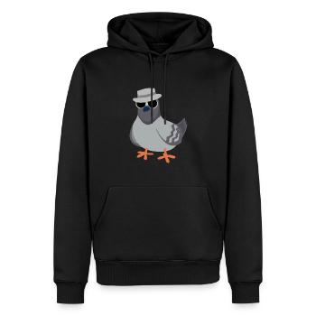 Cooles Taubendesign für Taubenliebhaber - Männer Premium Bio Hoodie - Schwarz - Vorne - Nico (187cm)