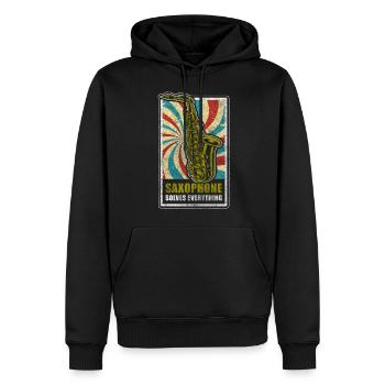 Musiciens École de musique Brass Band Concert - Sweat à capuche Premium bio Homme - noir - Devant - Nico (187cm)