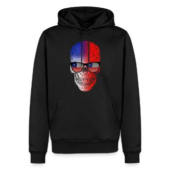 Chile - Männer Premium Bio Hoodie - Schwarz - Vorne - Nico (187cm)