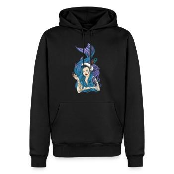 Captain Mermaid - Männer Premium Bio Hoodie - Schwarz - Vorne - Nico (187cm)