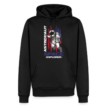Astronaut Raumanzug Rakete - Männer Premium Bio Hoodie - Schwarz - Vorne - Nico (187cm)