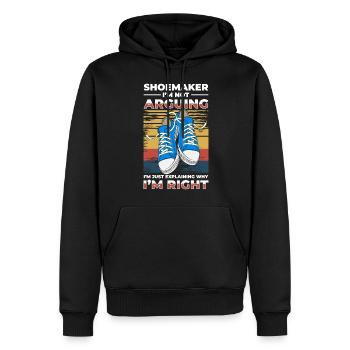 Schuhmacher Beruf Humor Schusterin - Männer Premium Bio Hoodie - Schwarz - Vorne - Nico (187cm)