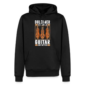Dulcimer Instrument - Männer Premium Bio Hoodie - Schwarz - Vorne - Nico (187cm)