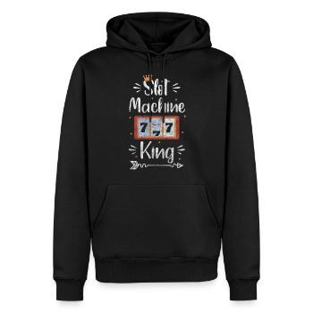 Glücksspiel Glück Glücksschiene Poker - Männer Premium Bio Hoodie - Schwarz - Vorne - Nico (187cm)